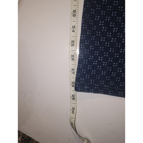 Gloria Vanderbilt Amanda Pin Dot  Dress Pants Size 10 Navy Blue - Picture 3 of 6